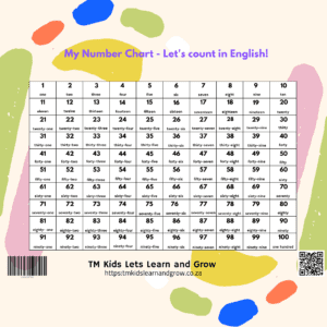 My Number Chart - Let's Count in English!