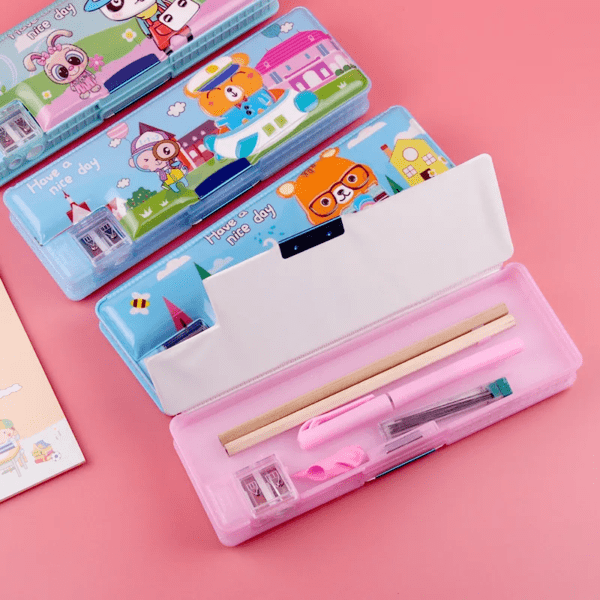 Multi-Function Kids' Pencil Case with Calculator and Compartments – Fun and Educational! - Image 3