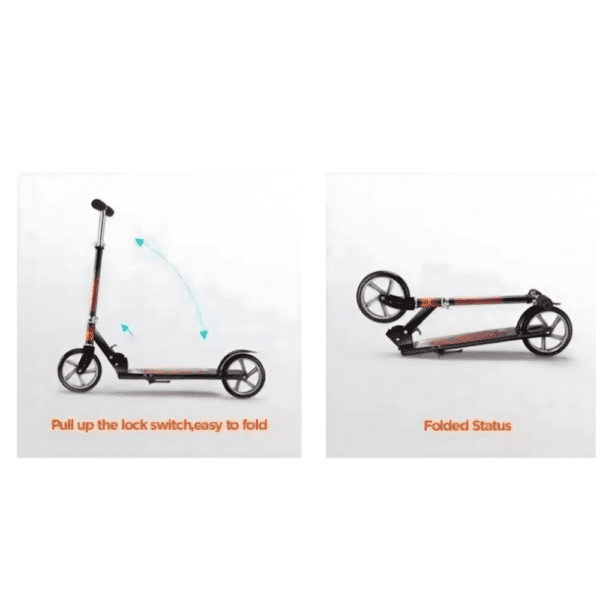 Folding Aluminium Kick Scooter Two Wheel Street Scooter - Image 4