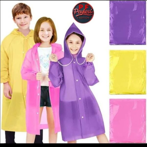 Purple -Kids'  Waterproof Raincoat – Lightweight & Stylish Protection Copy Copy - Image 2
